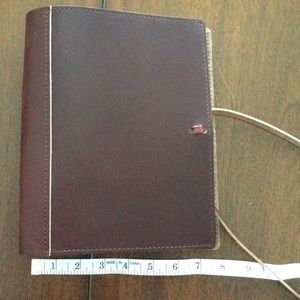 Rustico unstructured leather mini binder